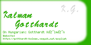 kalman gotthardt business card